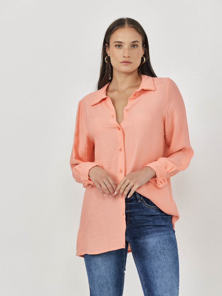 חולצה אריג מקומט