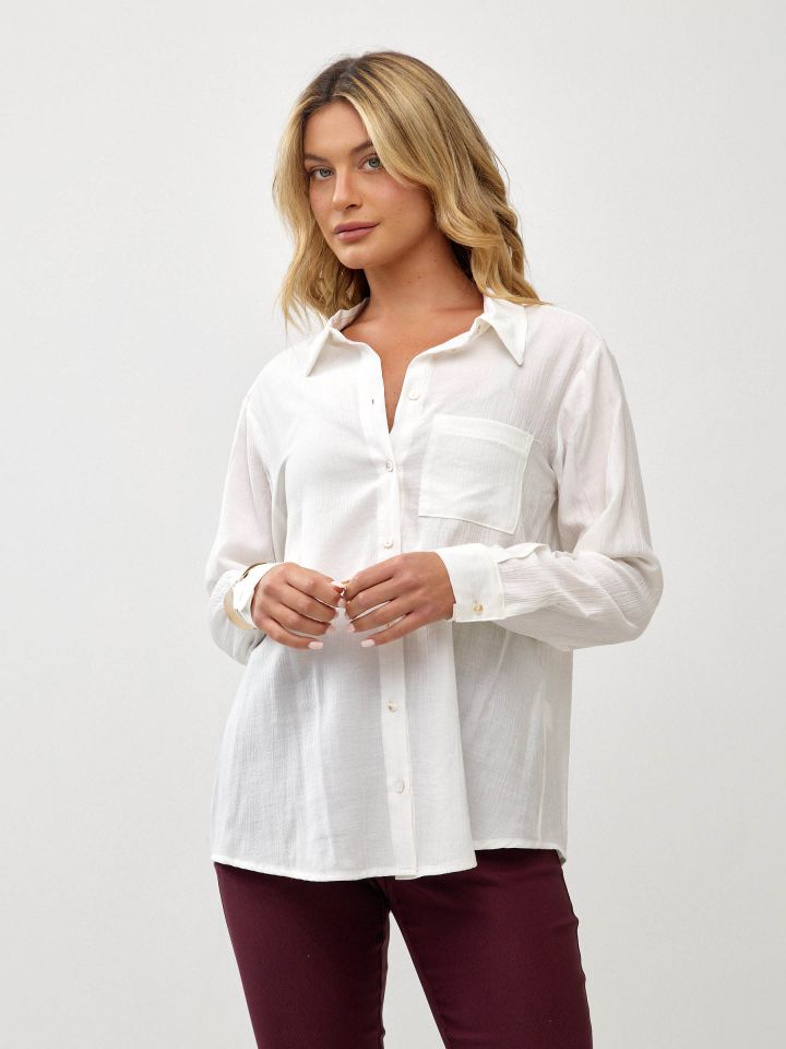 חולצה אריג מקומט