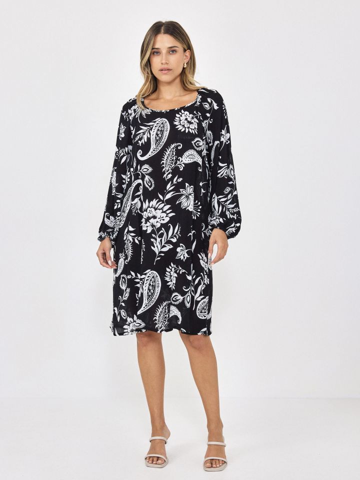 שמלה כיווץ בשרוול