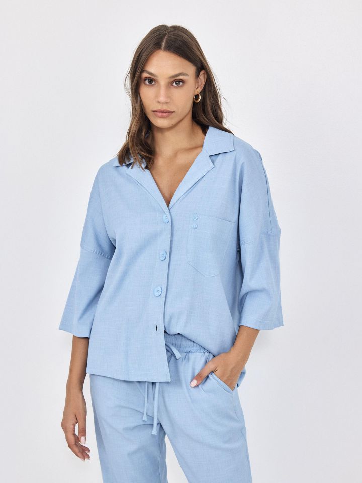 חולצה אריג ג`ינס