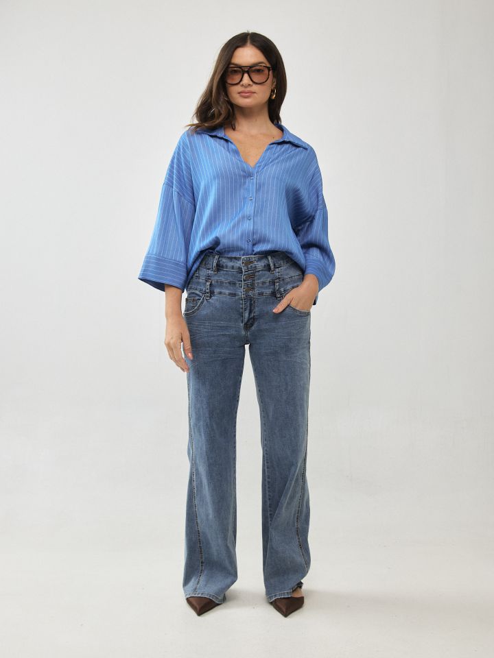 מכנסיים ג`ינס כפתורים