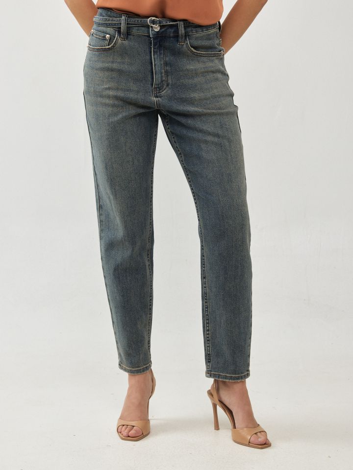 מכנסיים ג`ינס חגורה