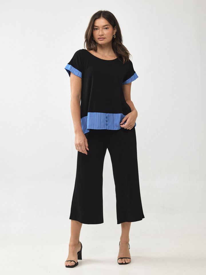 חולצה שילוב פסים