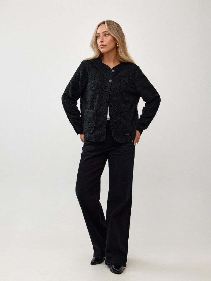 מעיל בוקלה שני כיסים