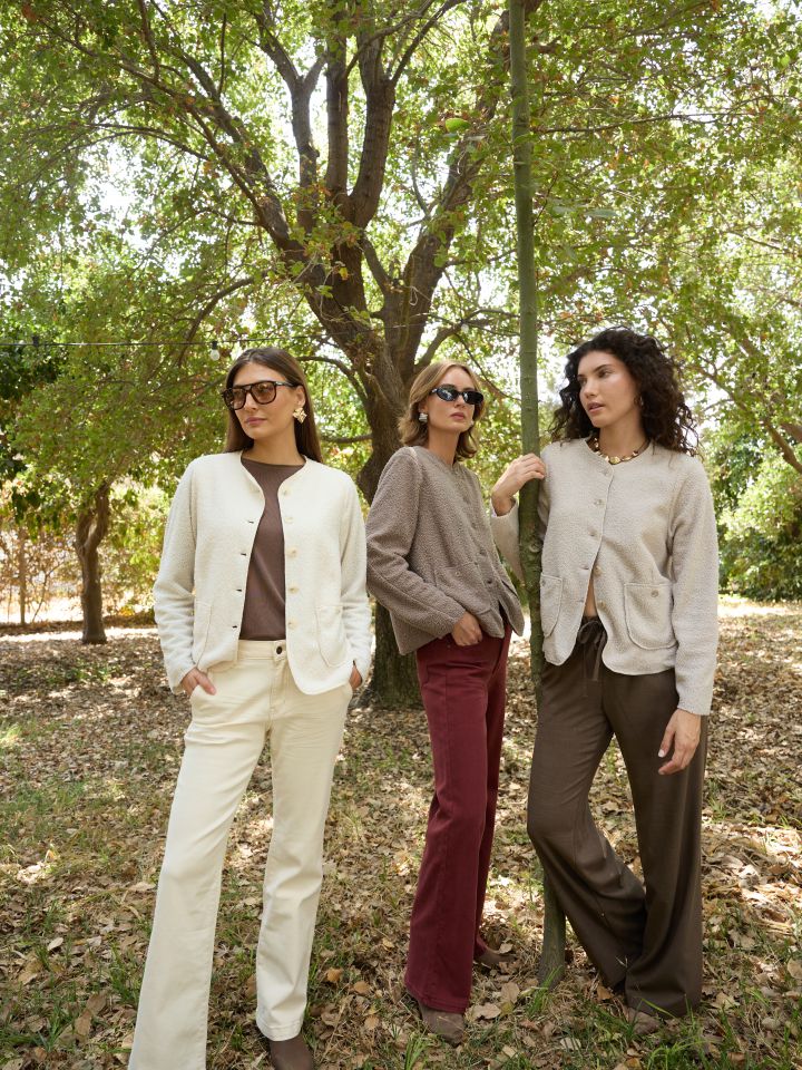 מעיל בוקלה שני כיסים