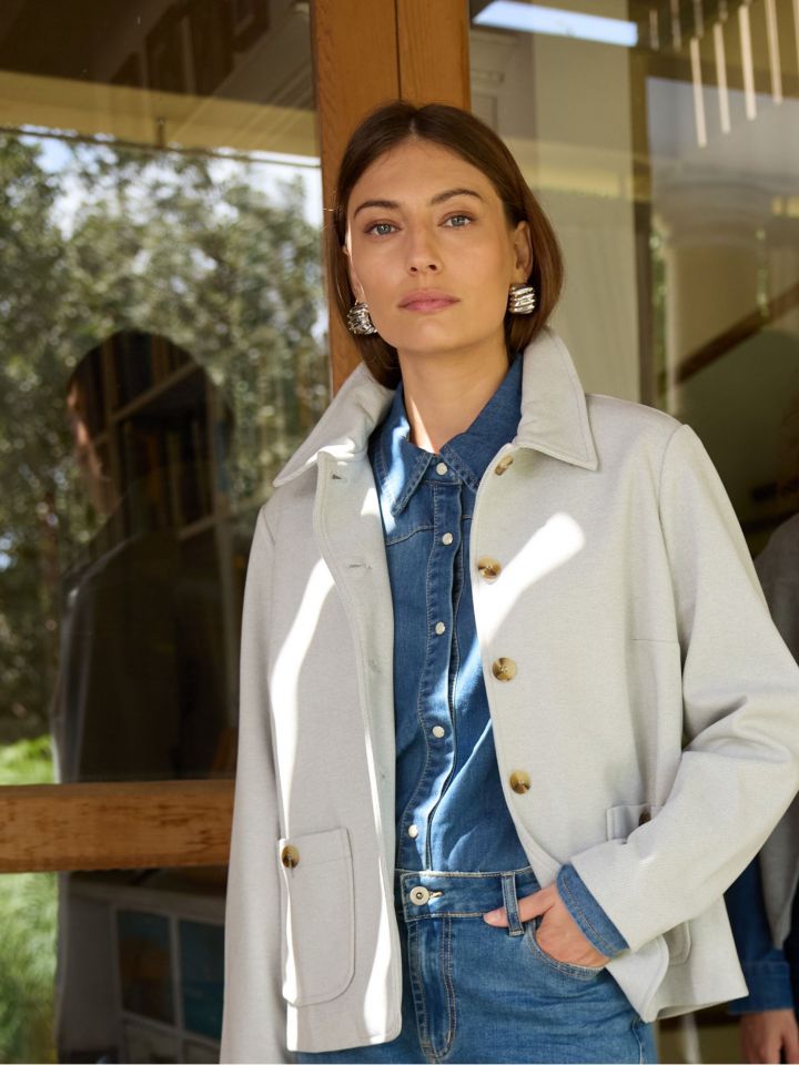 מעיל צווארון כיסים