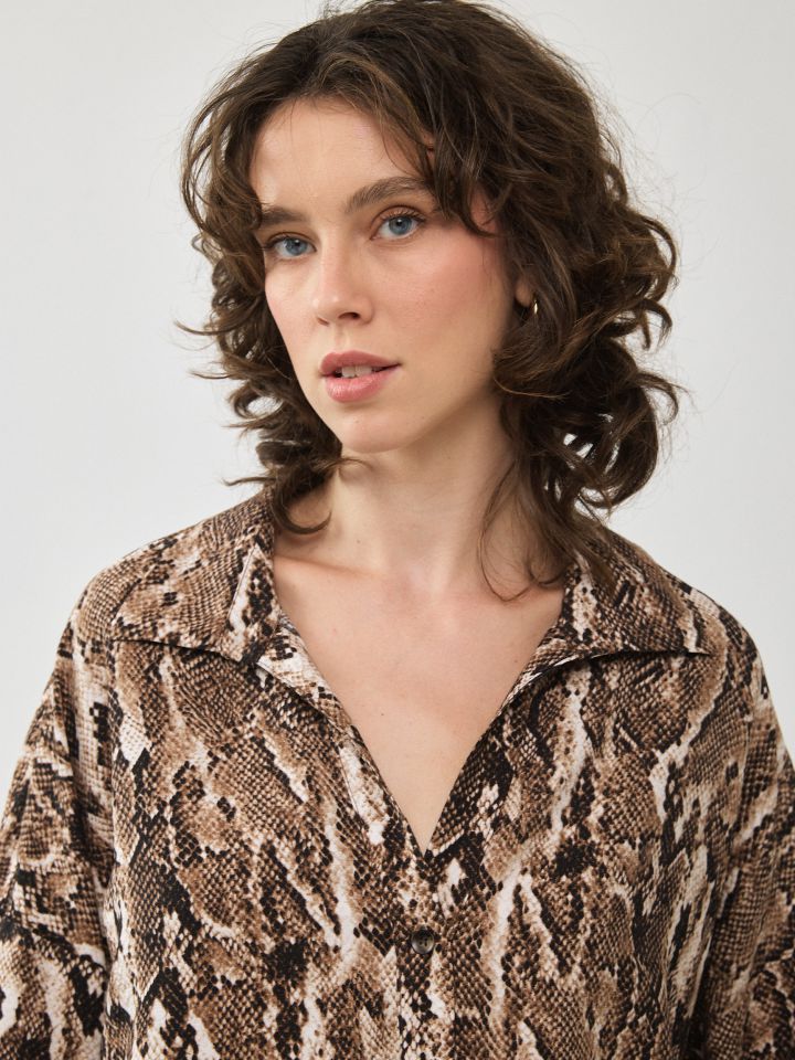 חולצה אריג מנומר