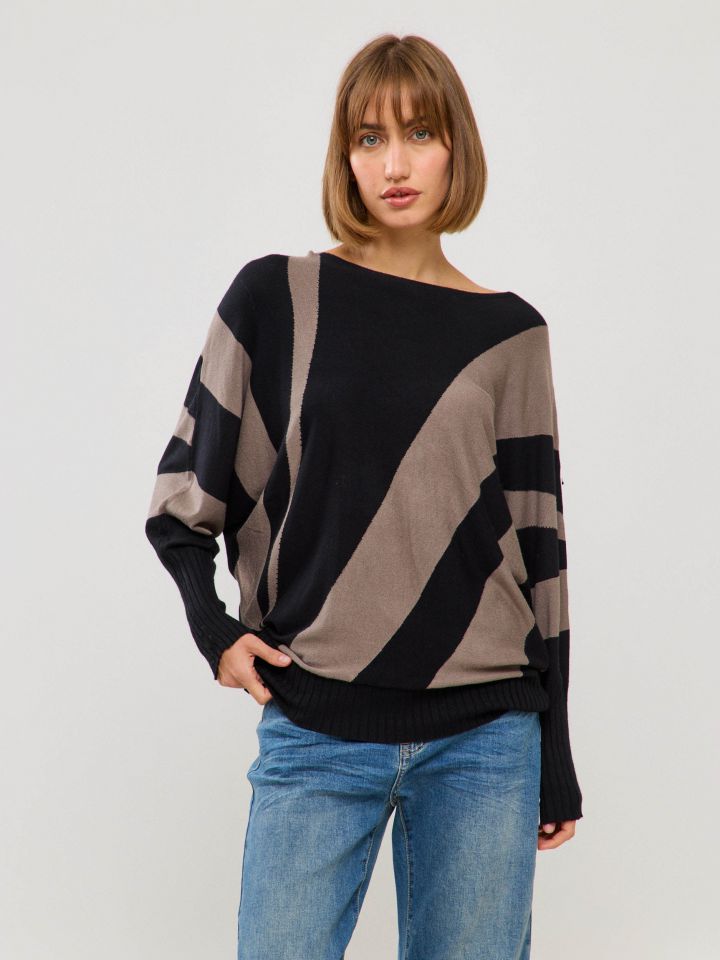 סריג סירה פסים אלכסון