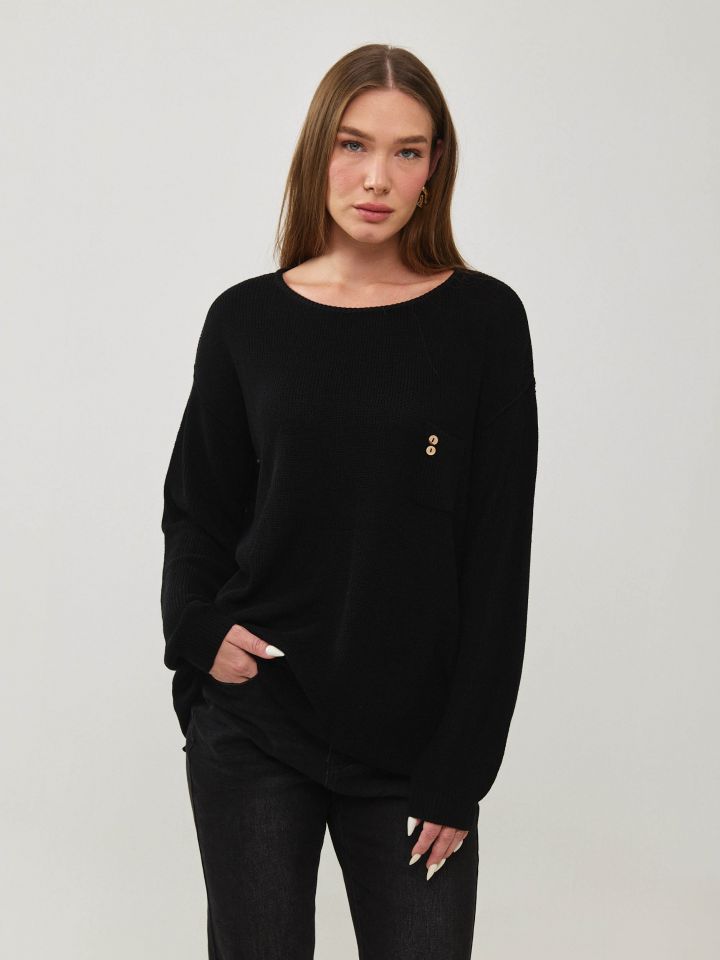 סריג כיס כפתורי