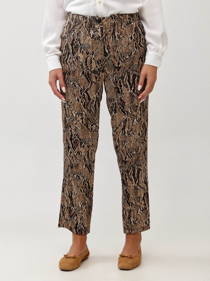 מכנסיים אריג מודפס