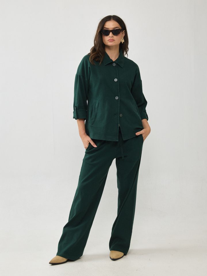 מכנסיים דריל כיסים שרוך