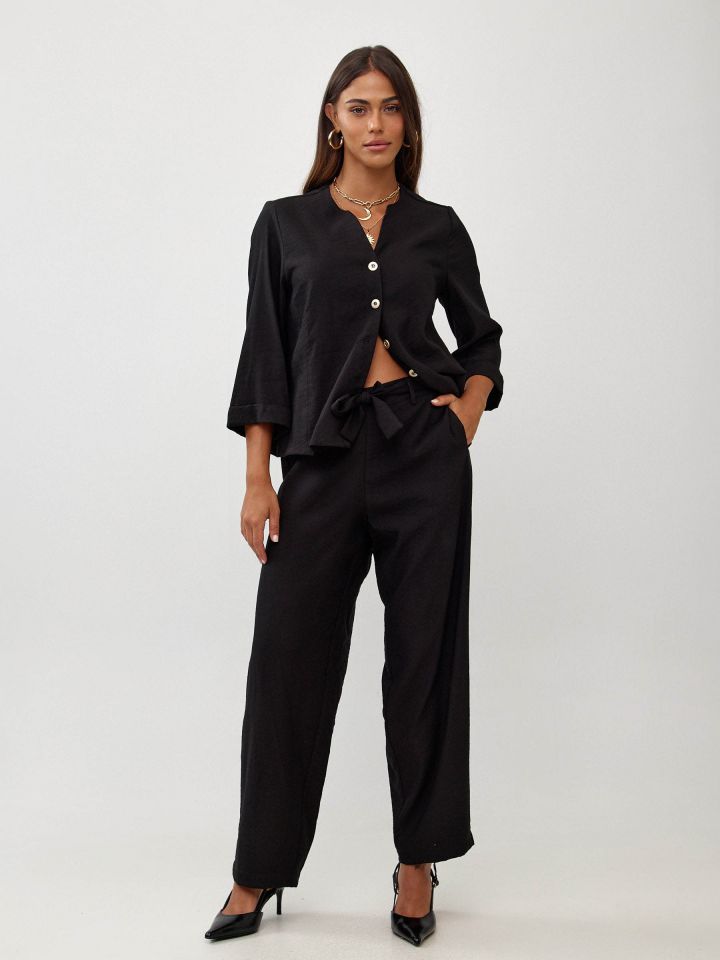 מכנסיים אריג קשירה