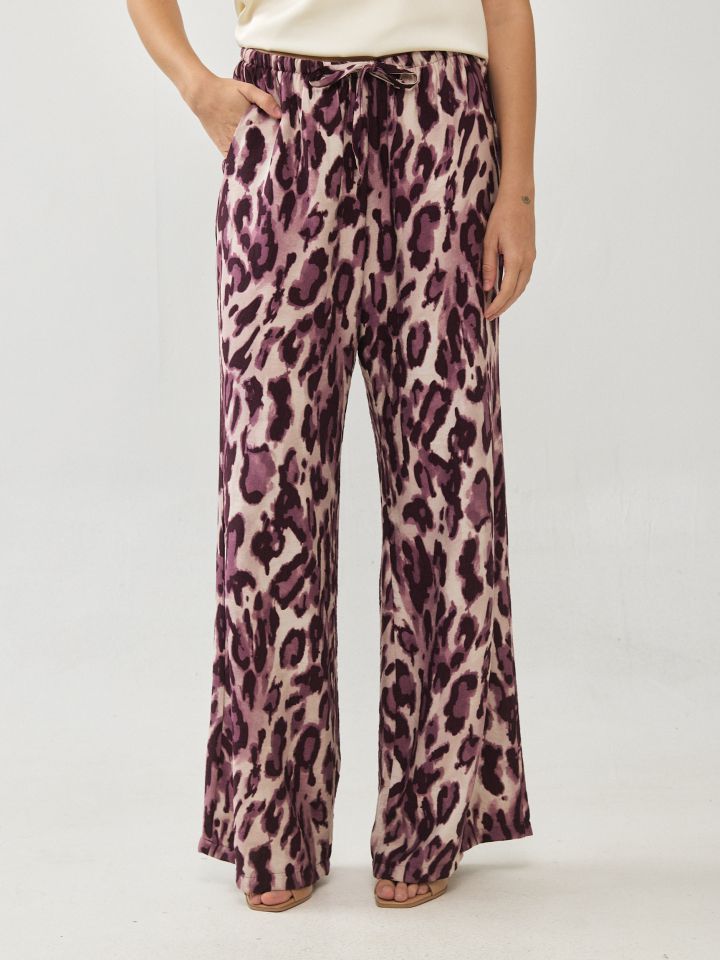 מכנסיים אריג מודפס