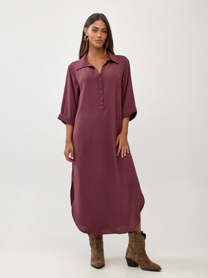 שמלה ארוכה צווארון