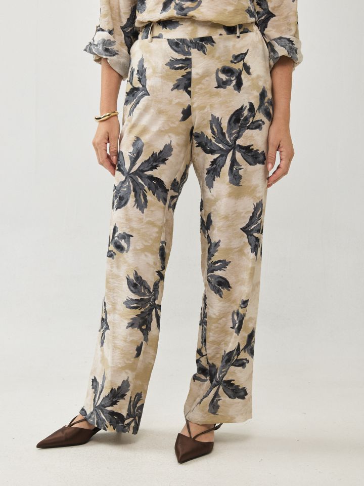 מכנסיים אריג מודפס