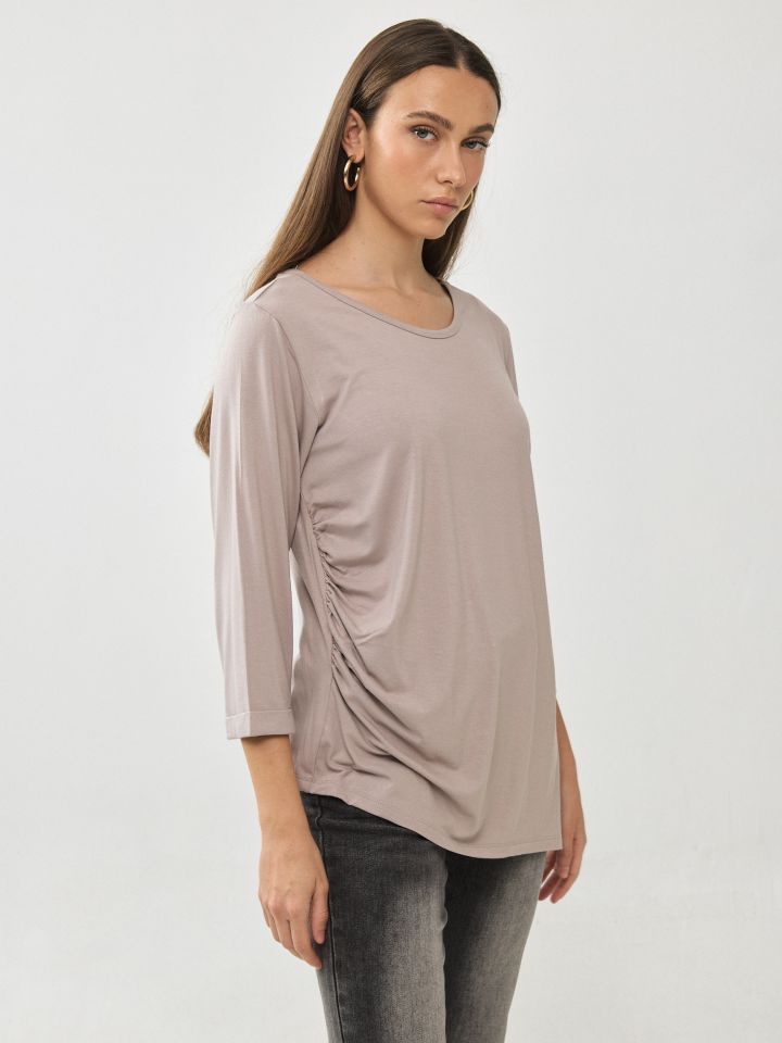 חולצה כיווצים בצד