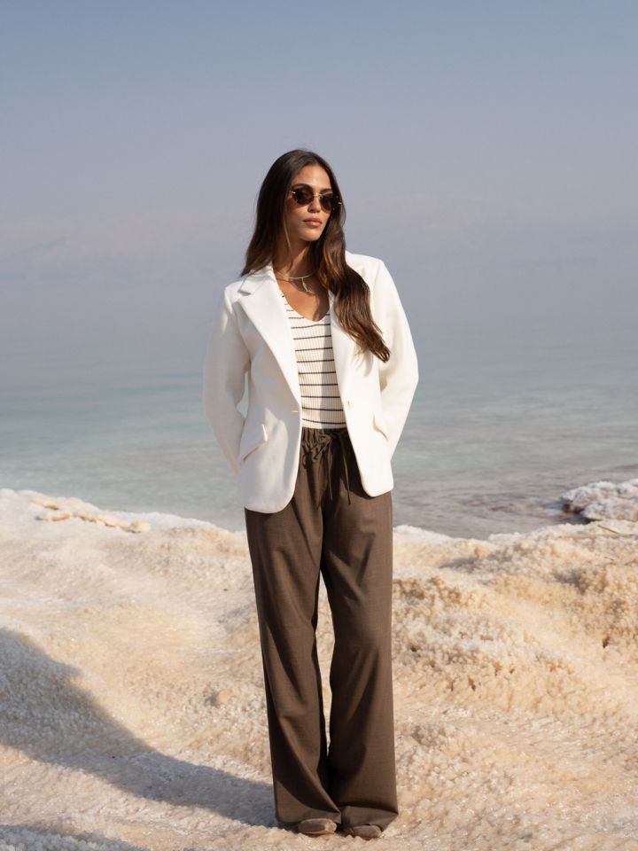 מכנסיים אריג שרוך