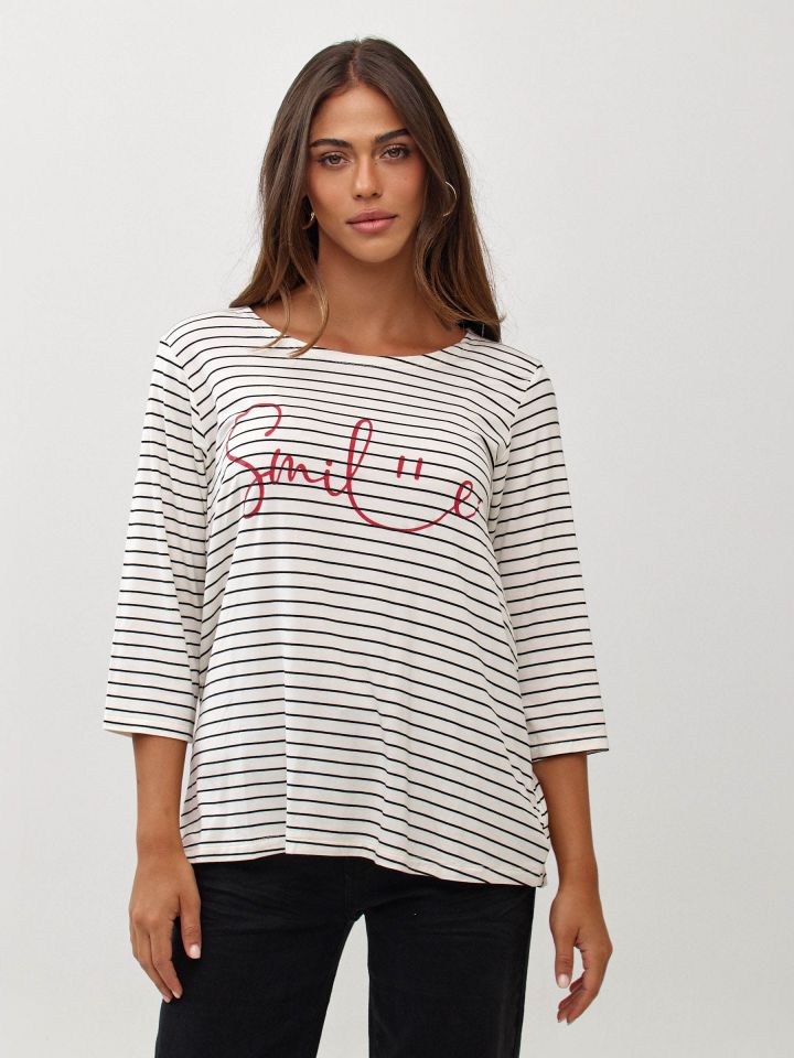 חולצה פסים הדפס