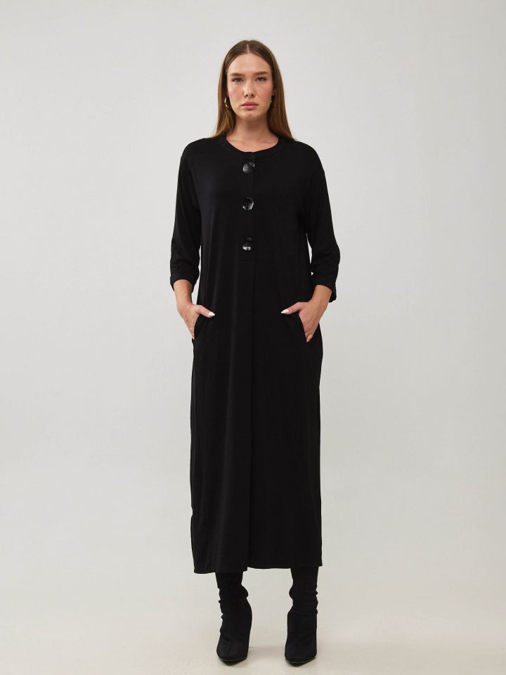 שמלה ארוכה שרוול 3/4