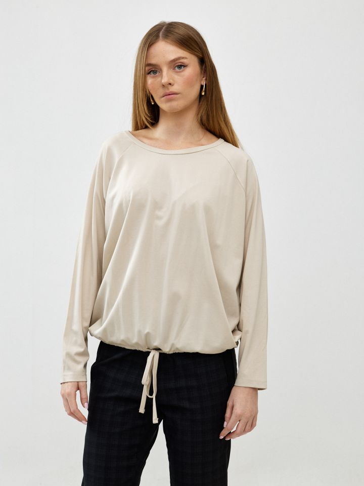 חולצה שרוך קשירה ג`רסי דק