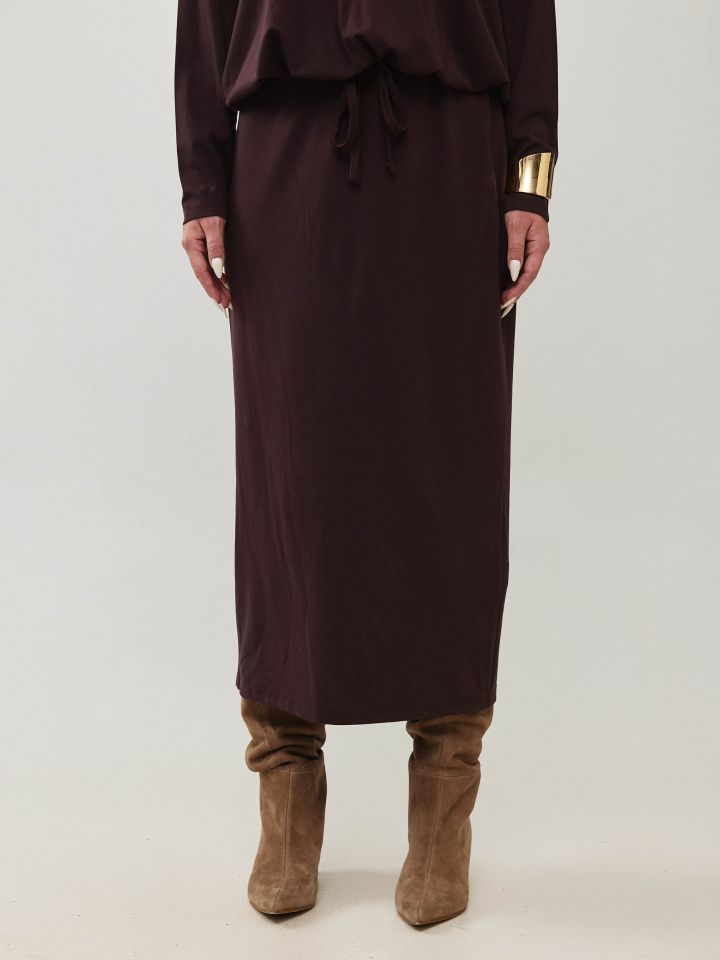 חצאית ג`רסי ארוכה