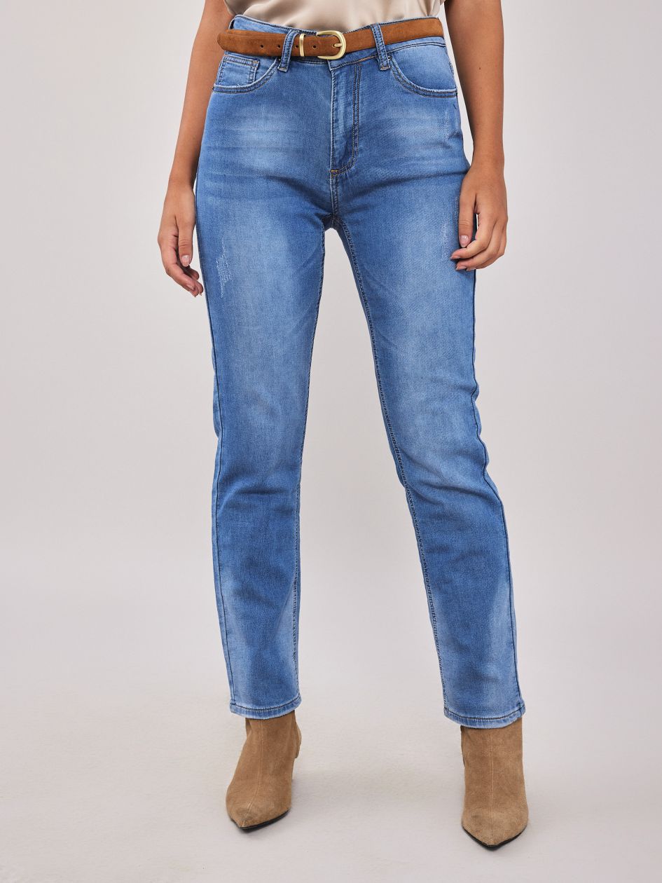 מכנסי ג’ינס פס צבעוני