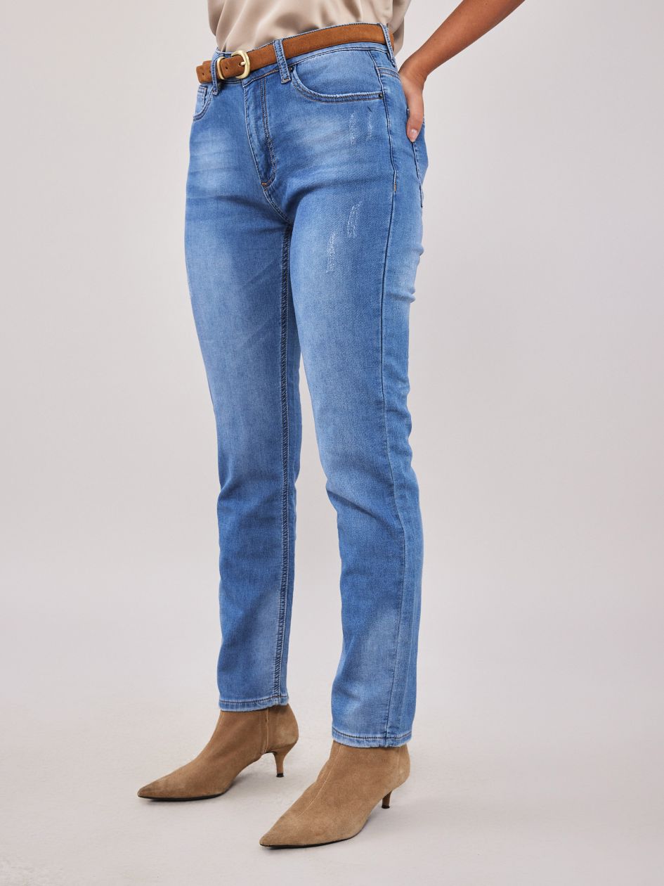 מכנסי ג’ינס פס צבעוני