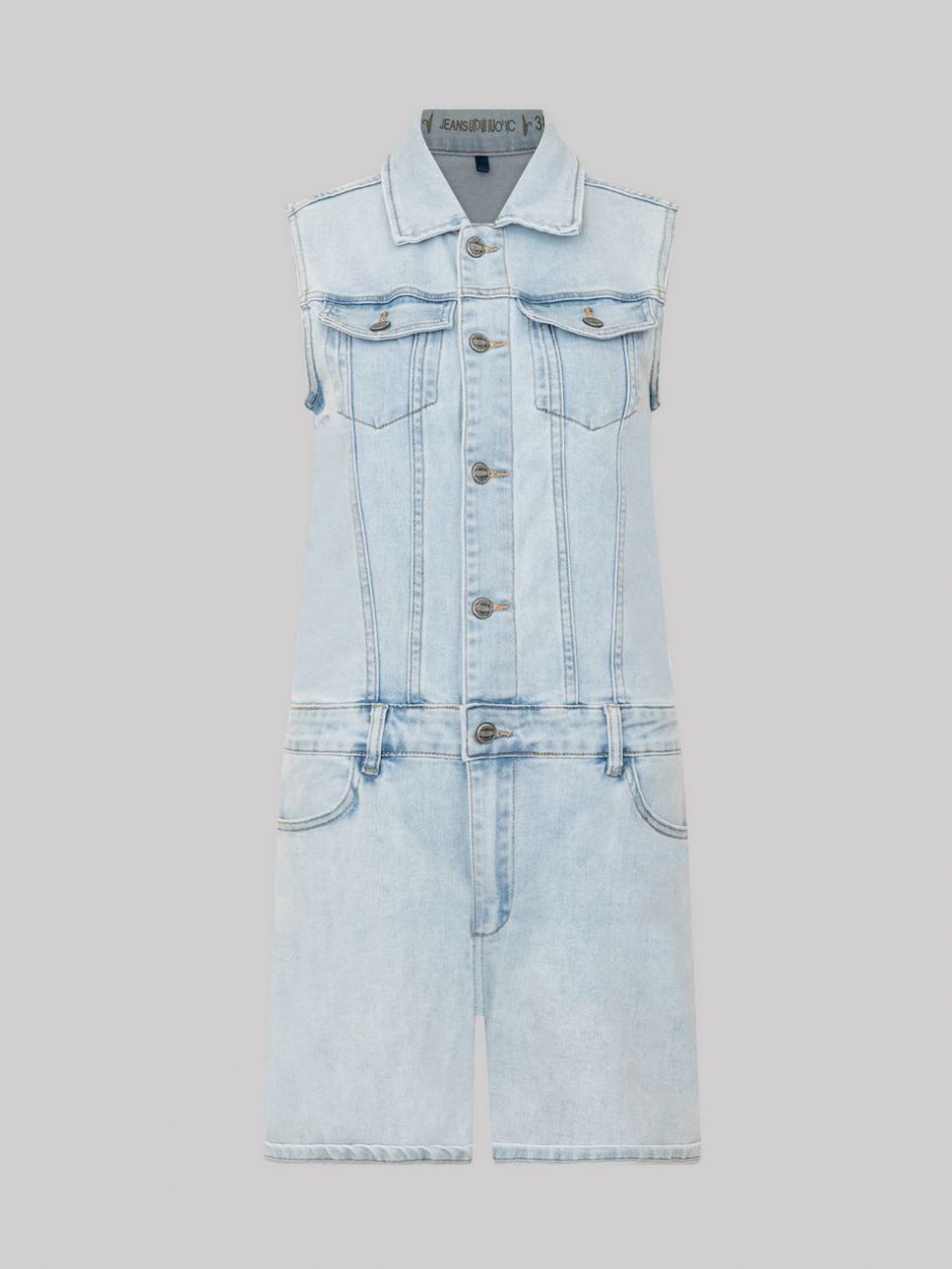 אוברול ג`ינס קצר