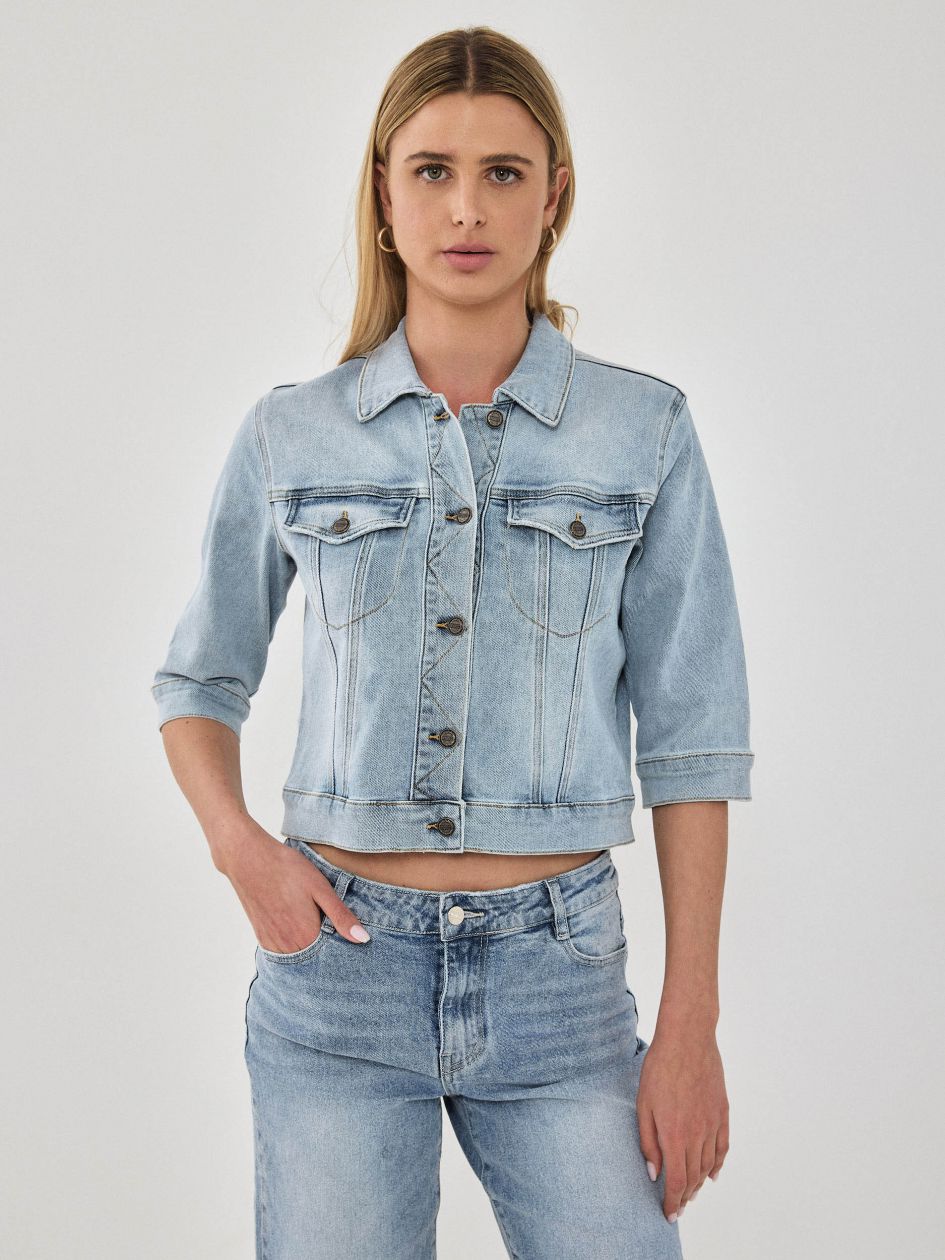 ג`קט ג`ינס שרוול 3/4