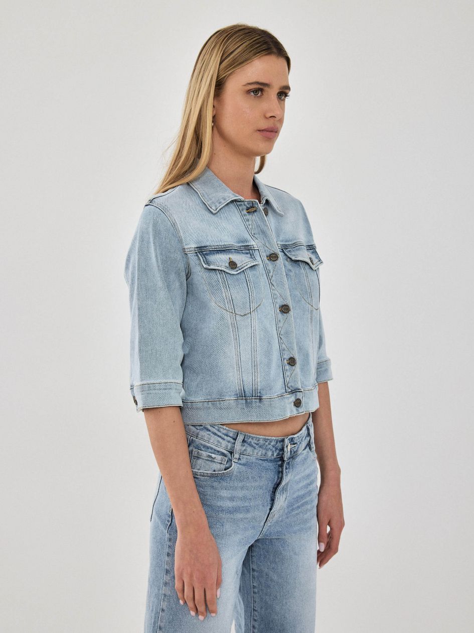 ג`קט ג`ינס שרוול 3/4