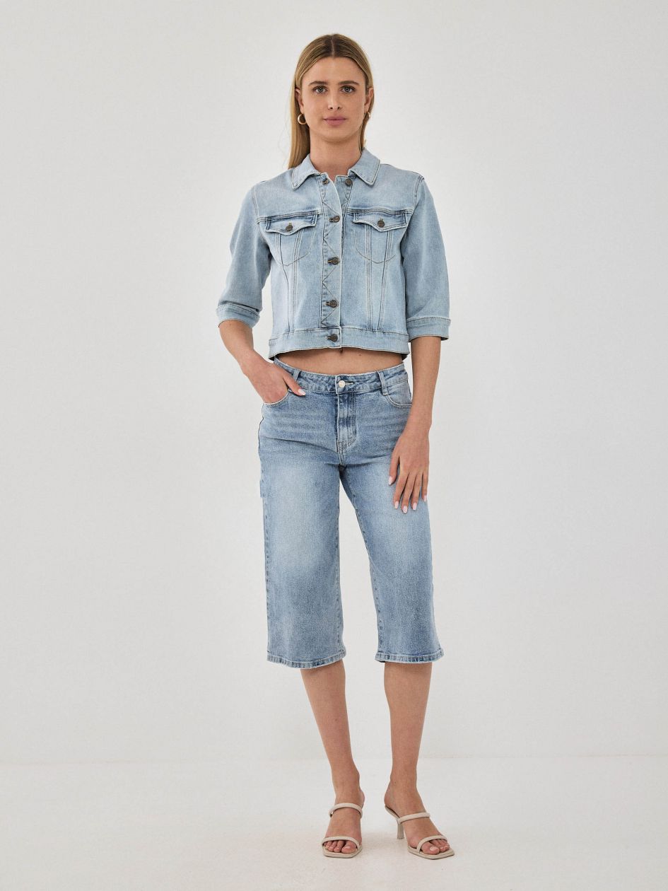 ג`קט ג`ינס שרוול 3/4