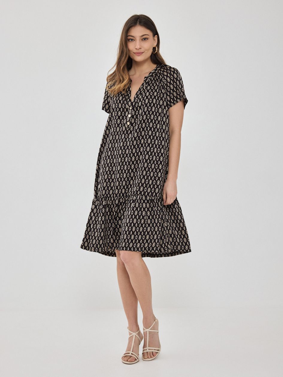 שמלה סאטן מודפס