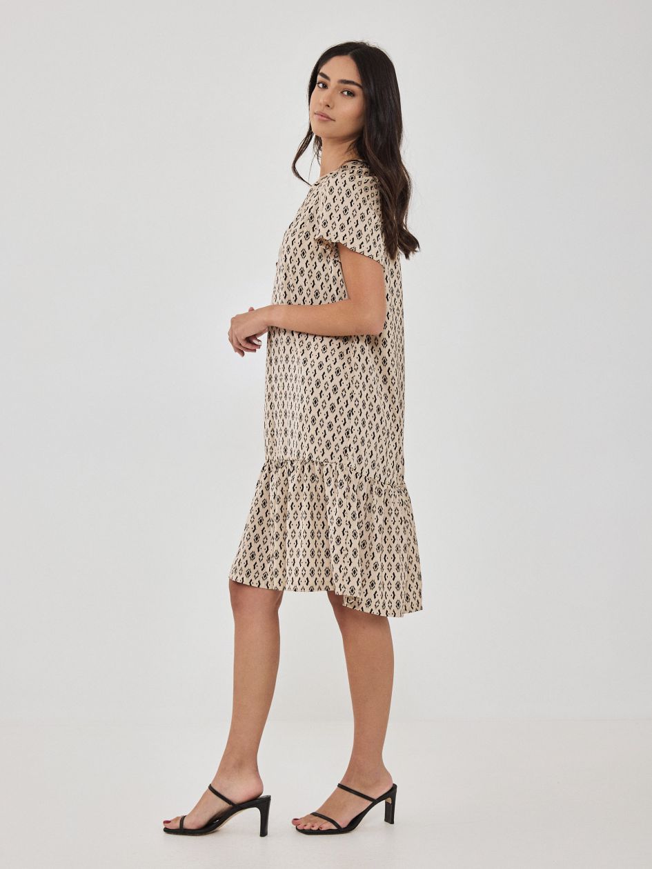 שמלה סאטן מודפס