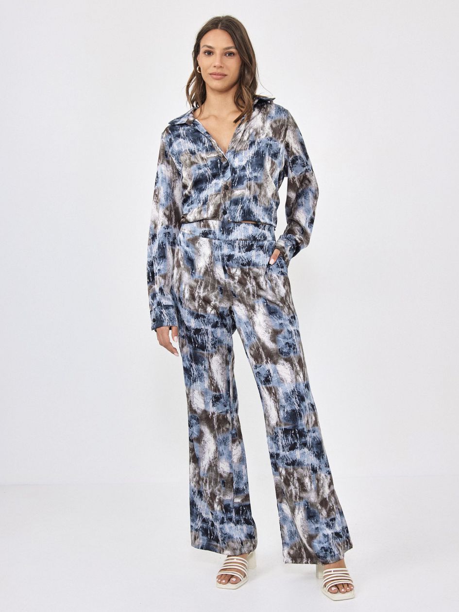 מכנסיים סאטן מודפס