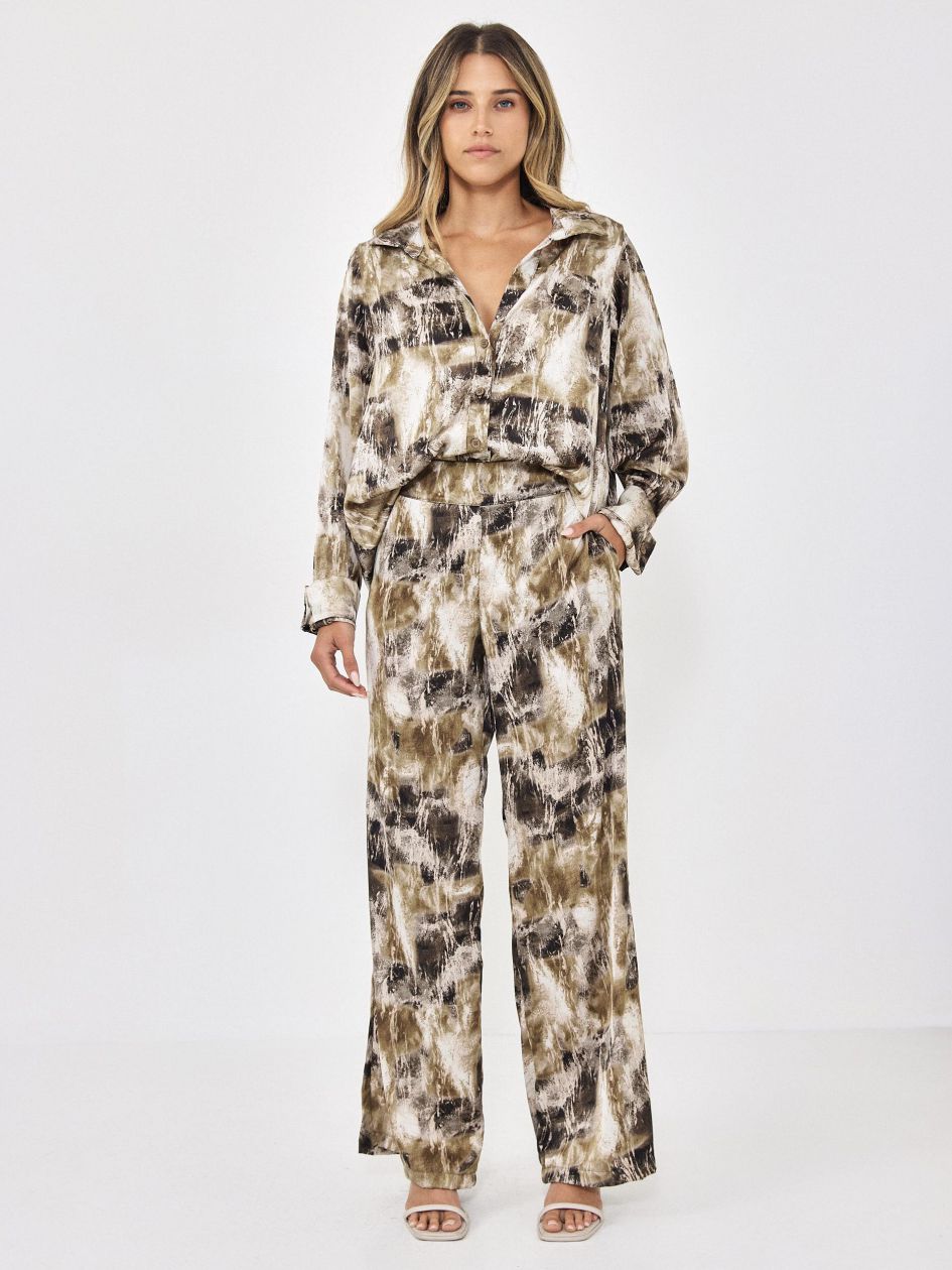 מכנסיים סאטן מודפס