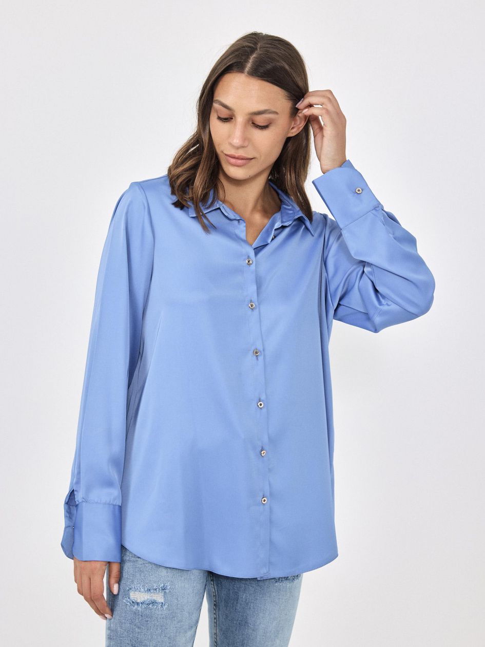 חולצה סאטן כפתורים