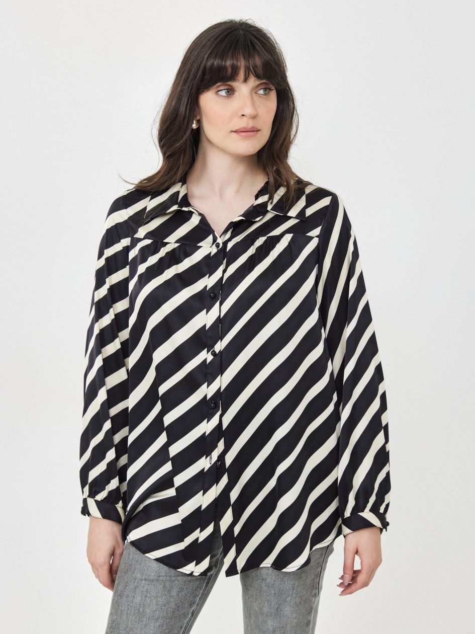 חולצה סאטן פסים