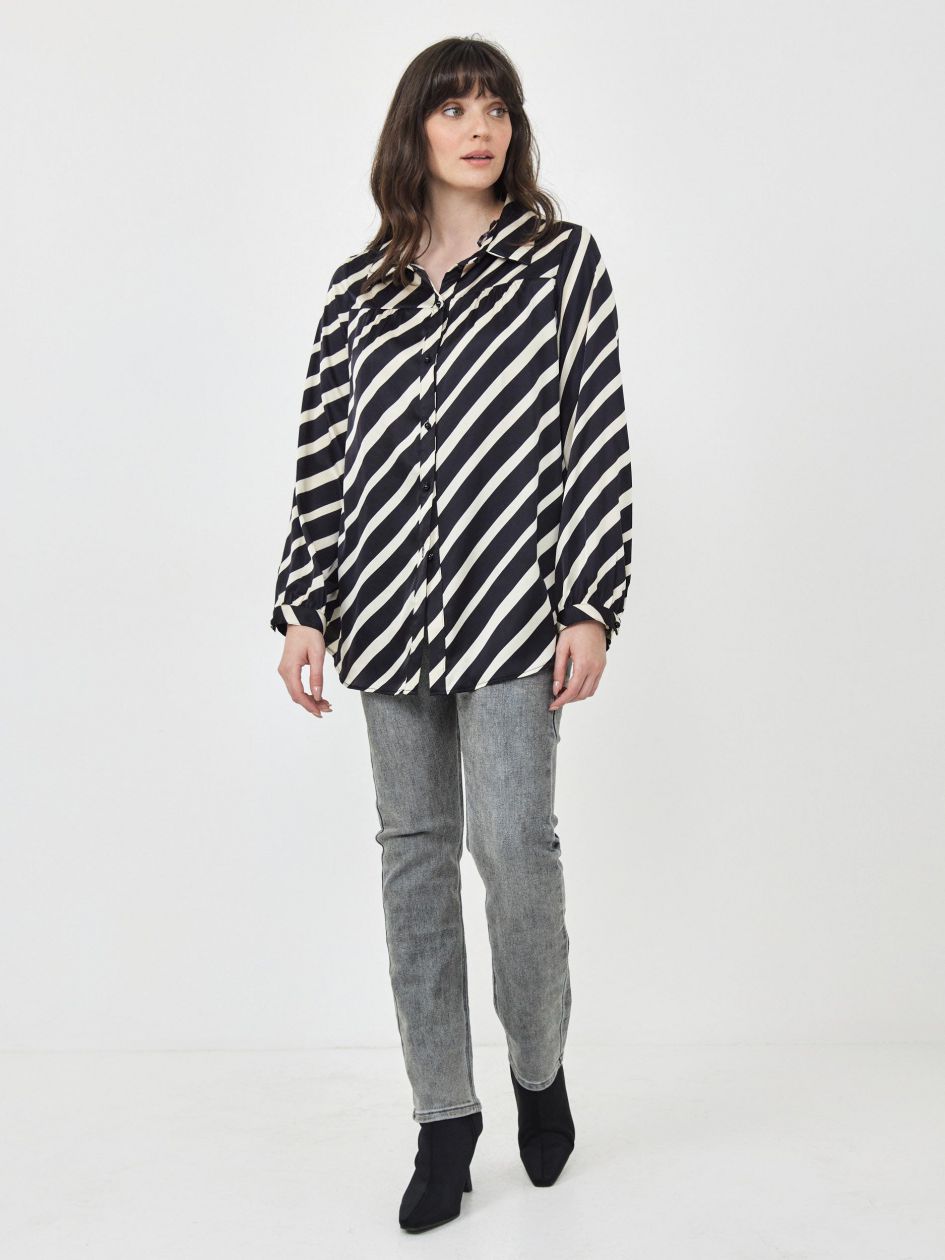 חולצה סאטן פסים