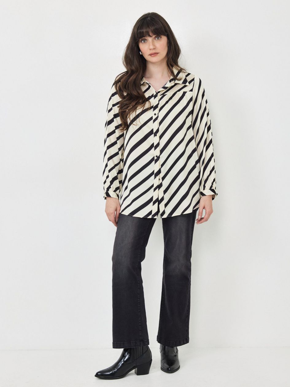 חולצה סאטן פסים