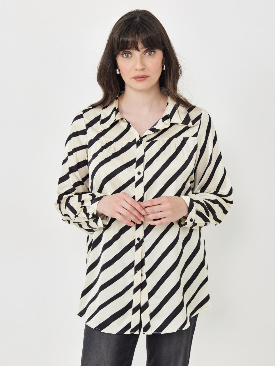 חולצה סאטן פסים