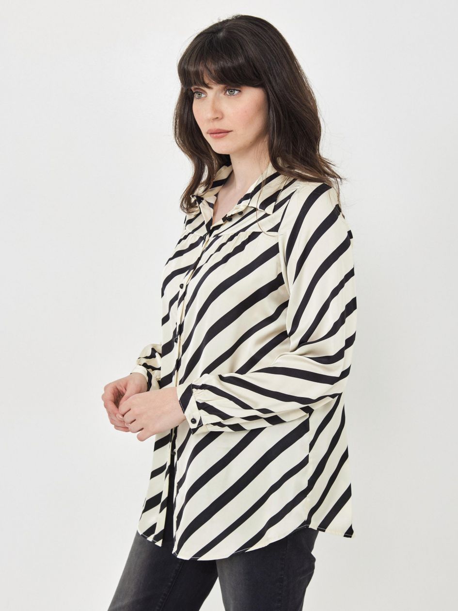 חולצה סאטן פסים