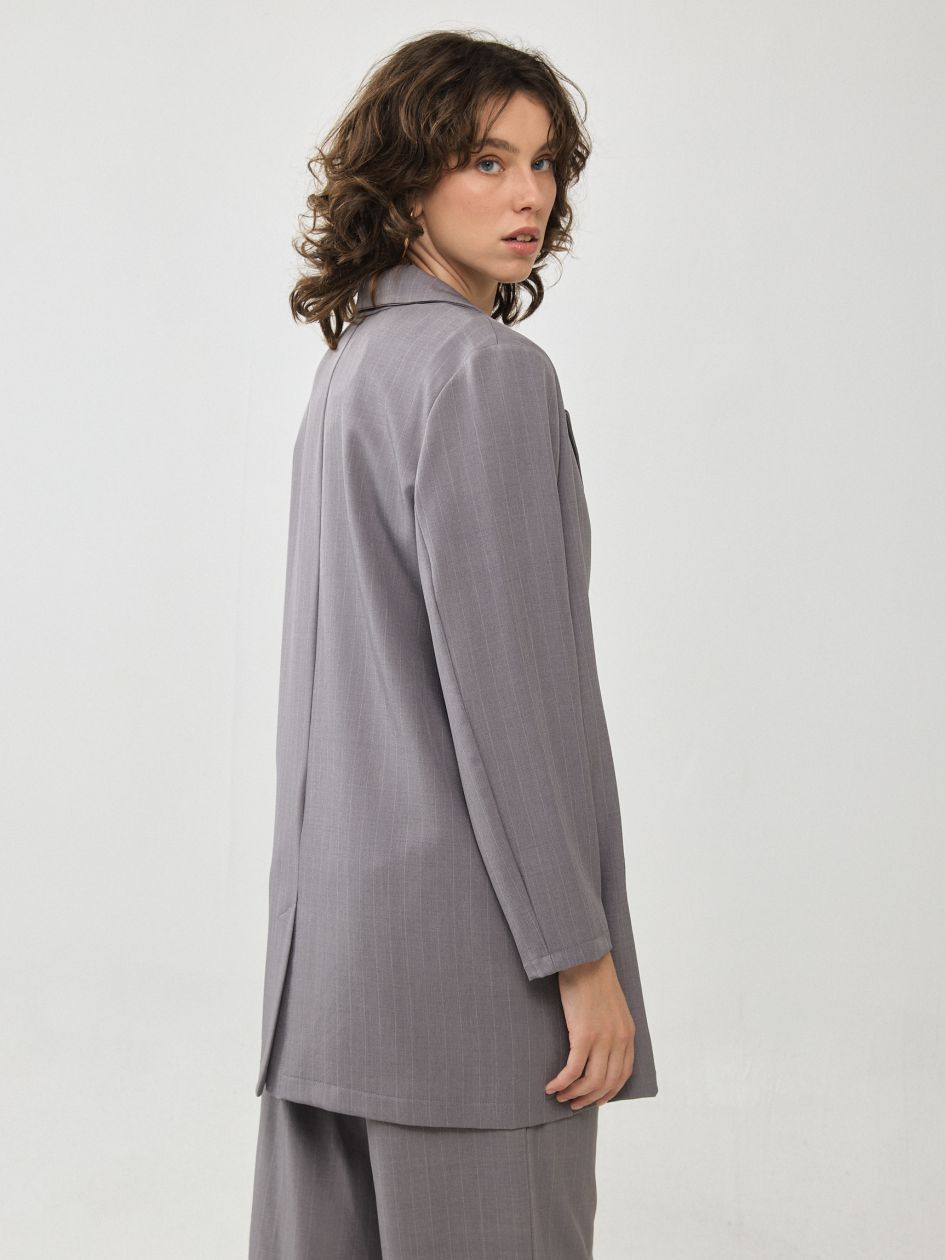 מעיל ארוך אריג פסים