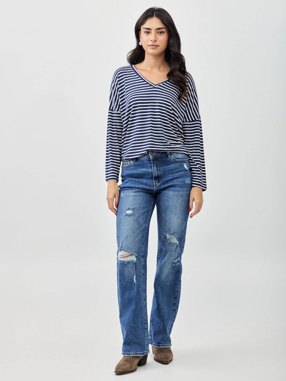 חולצה וי פסים