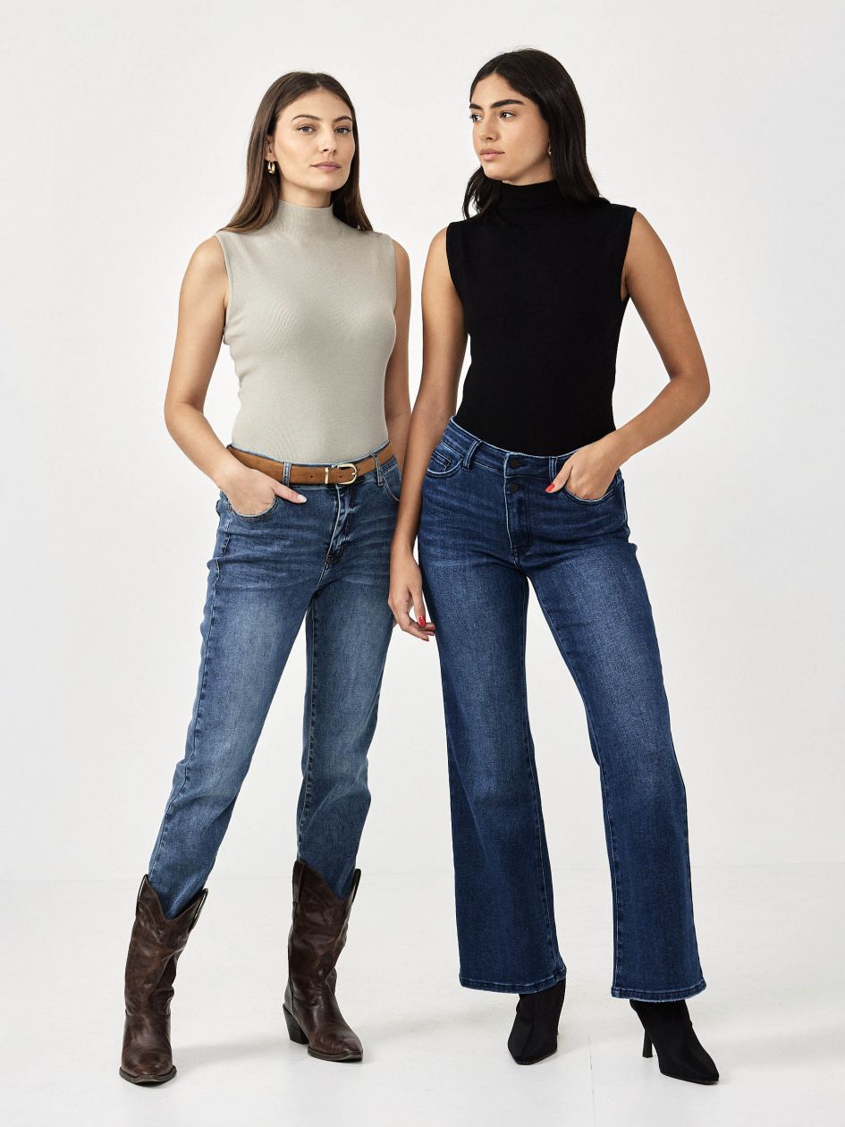 סריג ללא שרוול חצי גולף