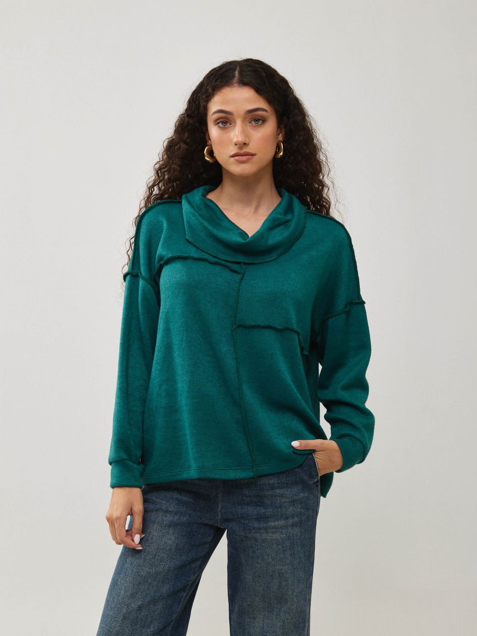 חולצה סריג צווארון