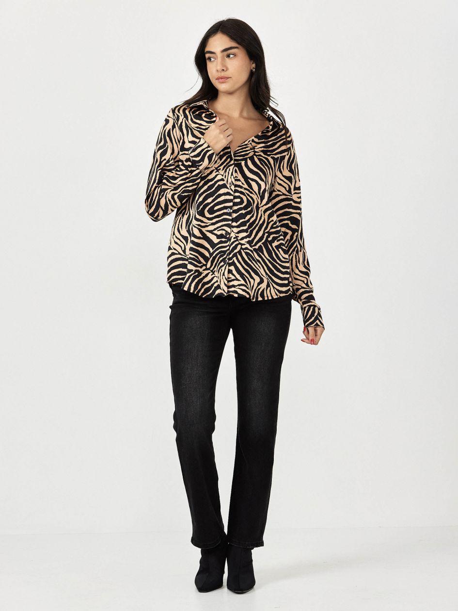 חולצה סאטן מודפס