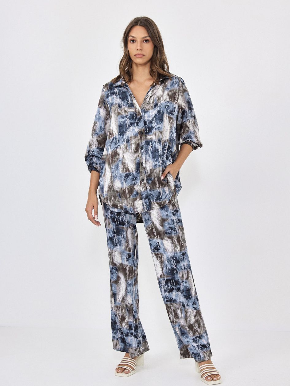 חולצה סאטן מודפס