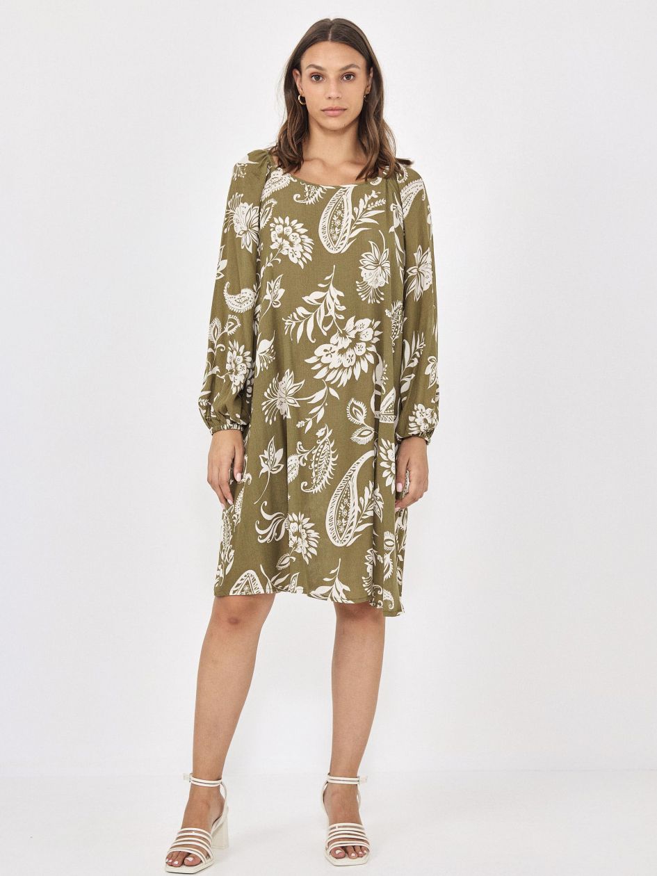 שמלה כיווץ בשרוול