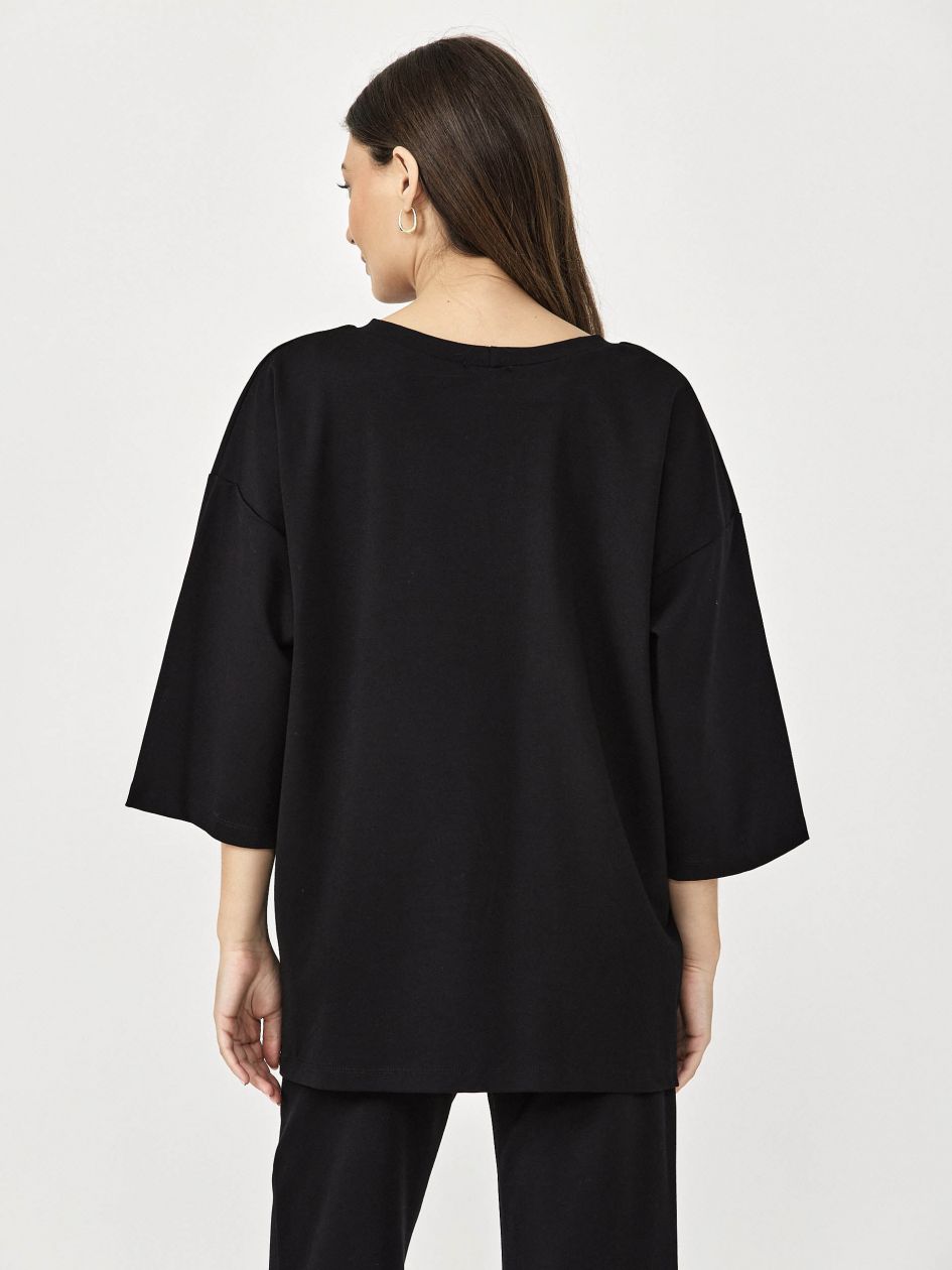 חולצה ג’רסי שרוול 3/4