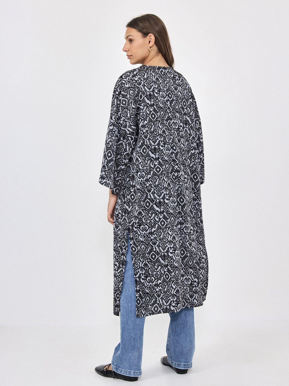 קימונו סאטן מודפס